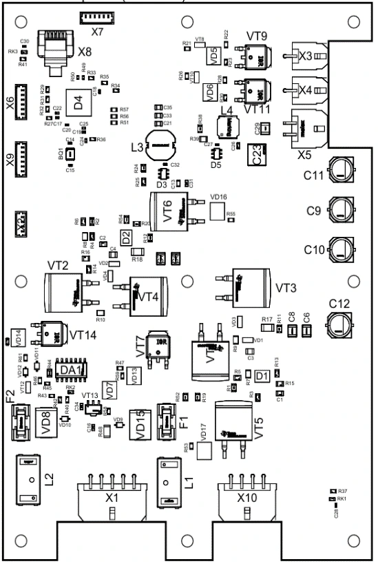 Heating Control and Power Filter Management Board 469135.012